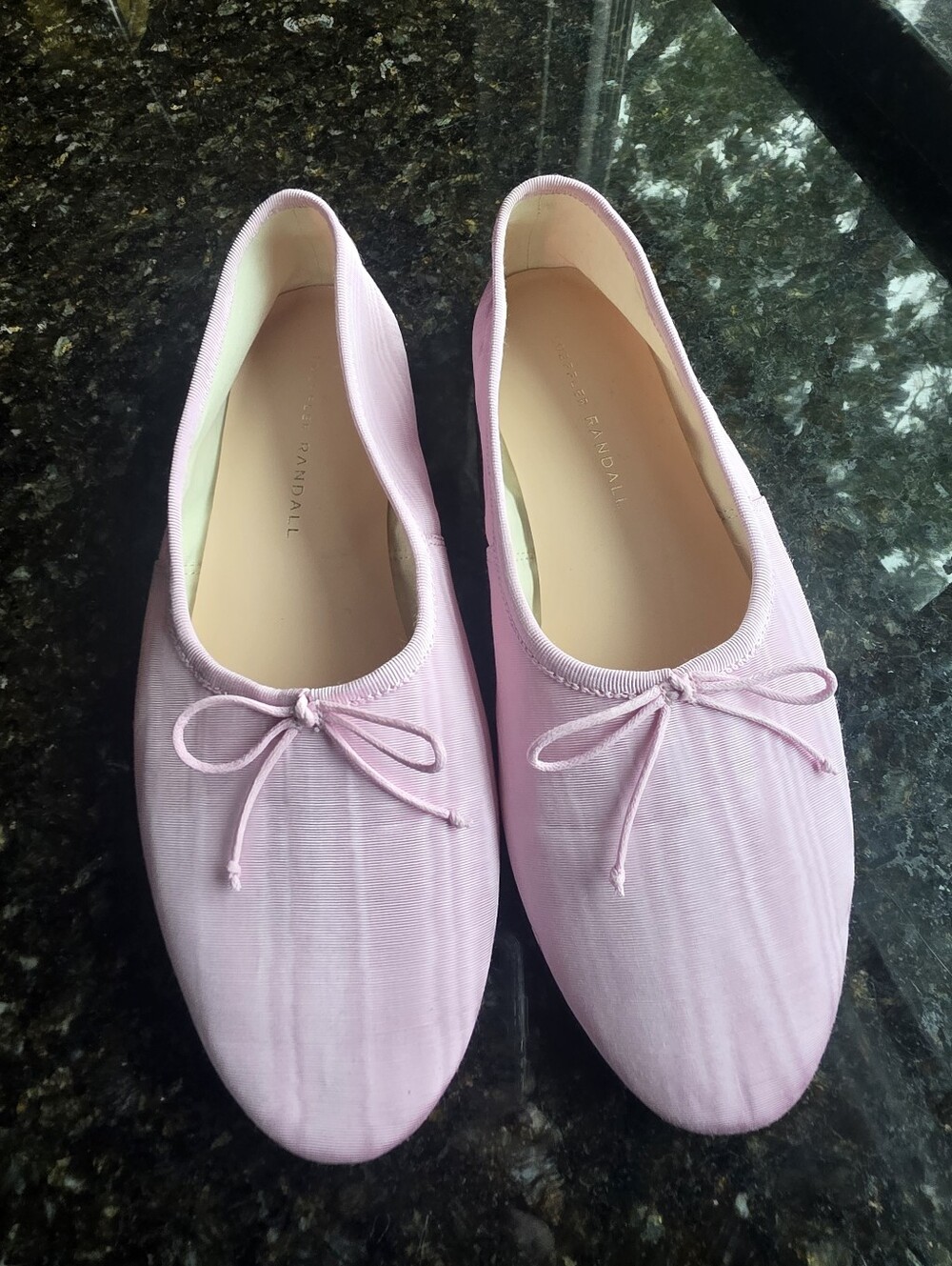Loeffler Randall Landon Ballet Flat in Powder Pink Moiré Sz 7.5 - Picture 11 of 12